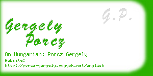 gergely porcz business card